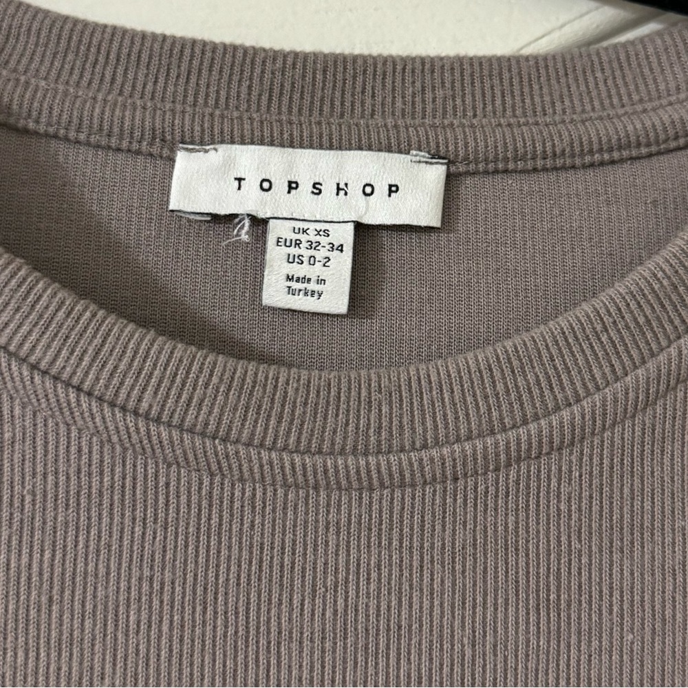 TopShop Long Sleeve Rib Top - Picture 3 of 5